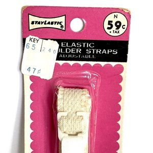 c1960 StayLastic Elastic Bra Shoulder Straps One Pair Adjustable #693 Pack NOS